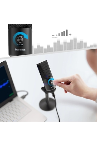 Fifine K670b Usb Siyah Yayinci - Podcast Mikrofonu