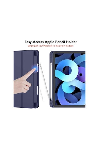 Apple Uyumlu iPad, Pro 11 1. Nesil 2018 Kılıf Kalem Bölmeli Smart Case A1