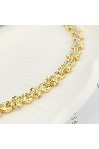 Kadın Bileklik T Model Bileklik Kararmaz Xuping Vip Seri 14 Ayar Gold 19cm Altın