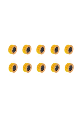 Motex Tanex Makine Etiketi Kraft Fiyatlandırma Numaralandırma Bant-12x21 Mm -800'lü -turuncu-10 Adet 10 Rulo