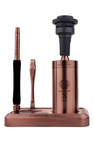 E50 Ironman Pro X Max - Titanyum Seri Roze Çantalı Nargile Takımı