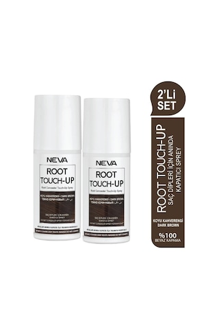 Neva Root Touch-up 2'li Set Koyu Kahve Saç Dipleri İçin Anında Kapatıcı Sprey 75ml Neva Root Touch-up 2'li Set Koyu Kahve Saç Dipleri İçin Anında Kapatıcı Sprey 75ml