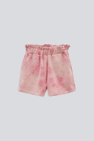 Kıds Gırl Batik Desenli Nakışlı Şort Pembe