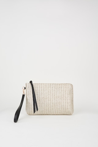Vivaq Kadın Bellis Örgü Hasır Gold Astarlı Suni Deri Bilek Askılı Portföy El Ve Clutch Çanta