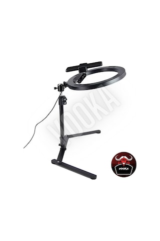 Vilya Profesyonel 10inç Çalışma Masası Işığı Masa Ürün Çekim Led Işıklı Telefon Tripod Standı