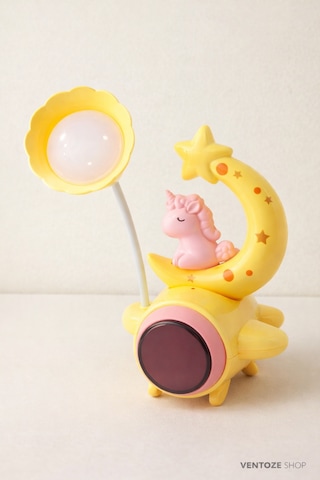 Dekoratif Ay Unicorn Gece Lambası Çocuk Ve Bebek Odası Işıklı Biblo Uyku Arkadaşı