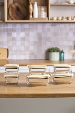 Karaca Cream 6'lı Şeffaf Saklama Kabı Set