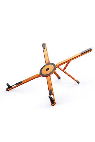 Alüminyum Katlanabilir Laptop Standı Ayarlanabilir Notebook Tablet Yükseltici 10-17.3 Inç Uyumlu Turuncu