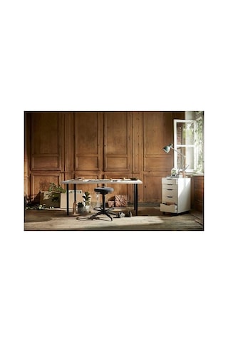 Ikea Adıls Çalışma Masası Ayağı, Siyah, 70 Cm
