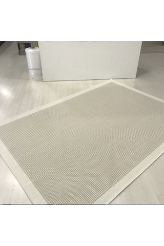 Elvey Home Jüt Sisal S9327 Bej Kaymaz Taban Hasır Dokuma Yıkanabilir Yolluk Salon Koridor Mutfak Halısı