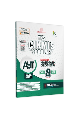 026 YKS-AYT Eşit Ağırlık Çıkmış Soru Bankası KaraKutu 2’li Set KonuKonu Son 8Yıl Çözüm