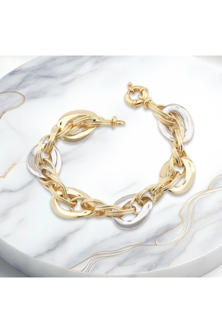 Altın Kaplama 925 Ayar Gümüş Hallow Bileklik