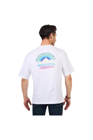 Ghassy Co. Erkek Oversize Sırt Ve Göğüs Baskılı Outdoor Tshirt Be (549329836)