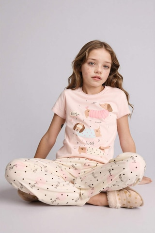 Defacto Regular Fıt 2li Açık Pembe Pijama Takımı Kız Çocuk H0150a826sppn114 Pembe-pn114