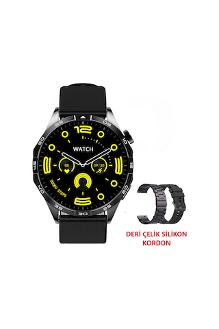 Vwar Watch Gt4 Amoled Ekran 45 MM + 3 Kordonlu Akıllı Saat (İthalatçı Garantili)