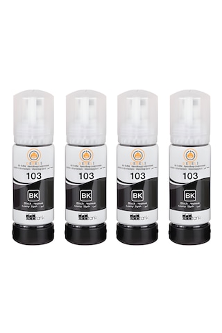 101 / 103 Uyumlu Black Mürekkep 4 Adet L3110 L3150 L3250 L4150 L4160 L6160 L6170 4x135ml