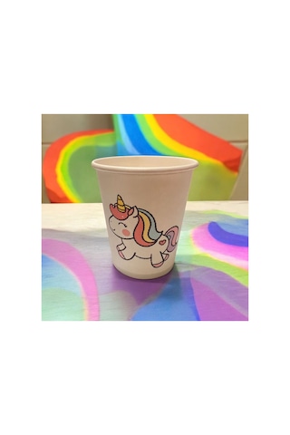 Unicorn Doğumgünü Konseptli Tek Kullanımlık 7 Oz 100 Adet Karton Bardak 1 Unicorn Doğumgünü Konseptli Tek Kullanımlık 7 Oz 100 Adet Karton Bardak 1