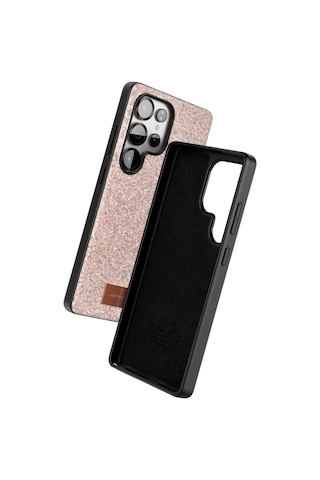 Onegif - 975 - Samsung Galaxy Uyumlu S25 Ultra Bright Simli Kapak - Glblseme - - Pembe