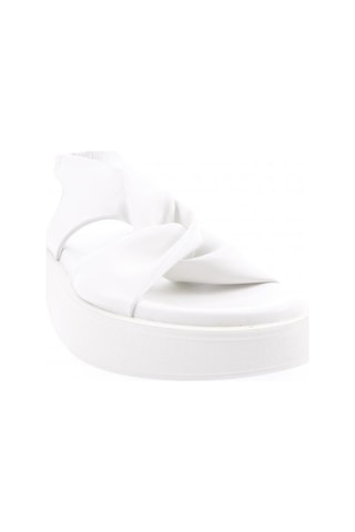 Dgn 4848-22y Kadin Kalin Bantli Sandalet 4848-2027-R0198 Beyaz