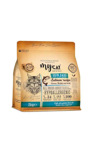 Mycat Az Tahıllı Skin Care Somon Balıklı Yetişkin Kedi Maması 2 KG