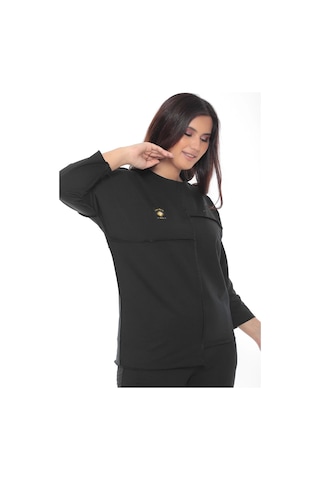 Lady Majestic Cotton 1. Kalite Büyük Beden Özel Tasarım Eşofman Takımı Siyah