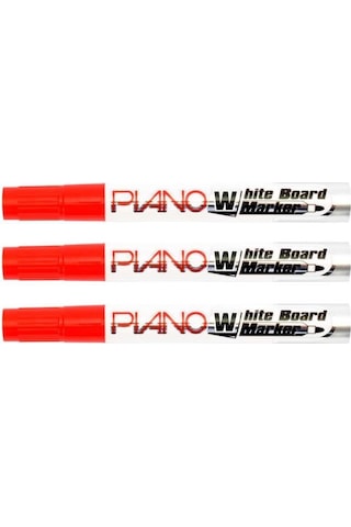 Piano Board Marker 202 Kırmızı Tahta Kalemi 3 Adet