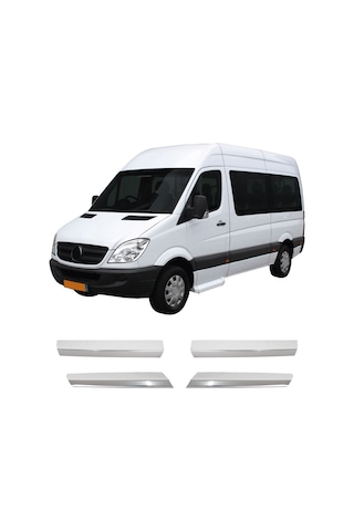 Mercedes Sprinter W906 Uyumlu 2006-2014 Krom Ön Panjur 4 Parça Paslanmaz  Çelik