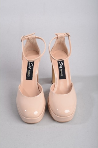 Seç Kundura Seç 8249 Platformlu Topuklu Kadın Ayakkabı Topuk: 9,5 Cm Platform: 2 Cm Ten Rugan - 38 Ten Rugan