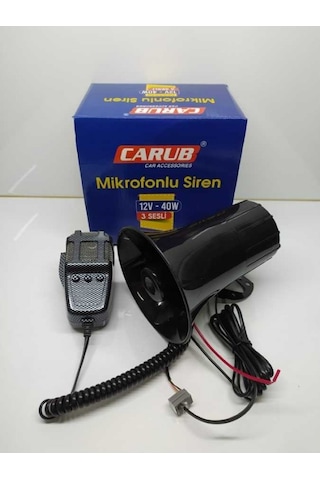 Oto Siren Mikrofonlu Megafon 12 Volt Polis Sireni Dadat