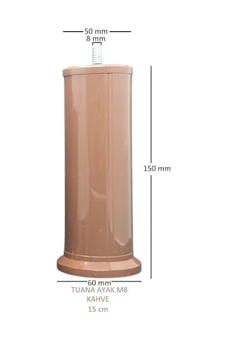 Tuana Ayak 15 cm M8 Cıvatalı Kahve
