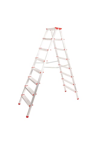 Alüminyum Çift Çıkışlı 8 Basamaklı Merdiven 181 Cm Accm.06