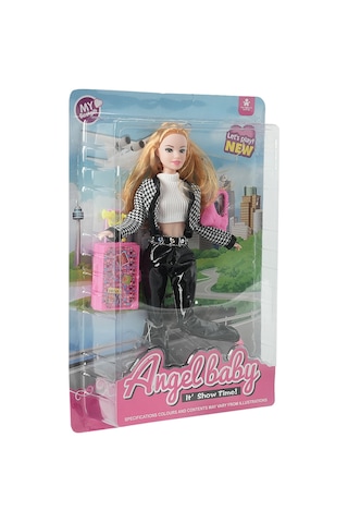 Bıgtree Angelbaby Seyahat Bebekleri Siyah Deri Pantolonlu