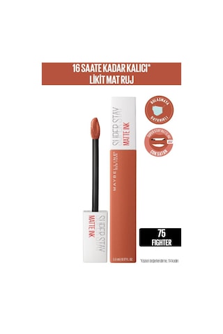 Maybelline New York Super Stay Matte Ink Likit Ruj 75 Fighter