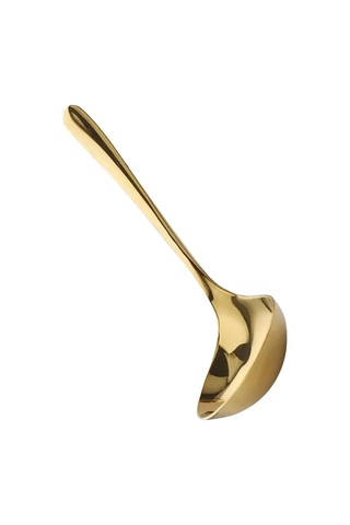 Xiyyadms 2 Adet Büyük Boy Altın Renkli Uzun Saplı Çorba Kaşığı Altın