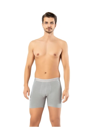 Erdem Gri Pamuk Elastan Uzun Boxer 1470 Gri
