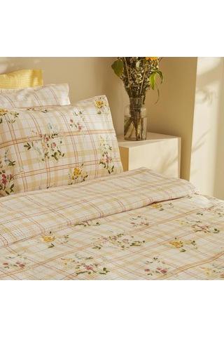 Karaca Home Minella Sarı %100 Pamuk Soft Touch Çift Kişilik Nevresim Takımı Sarı