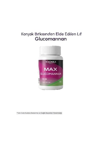 Voonka Max Glukomannan Takviye Edici Gıda 60 Kapsül