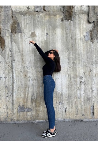 Zdnjeans Kadın Balloon Orta Mavi Skater Jean W1847 Açık Mavi