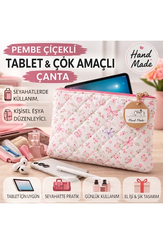 Tablet Çantası Çok Amaçlı Seyahat Çantası Kumaş El İşi Çanta Tablet Kılıfı
