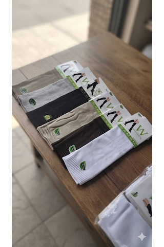 Bambu Dizaltı Çorap 6'lı Paket Beyaz