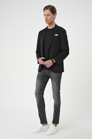 Regular Kalıp Mono Yaka Torba Cep Casual Siyah Ceket C 709 Siyah