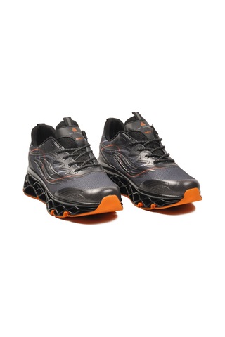 Siyah Füme Memory Foam Bağcıklı Hafif Esnek Erkek Sneaker 2326 M Siyah-füme
