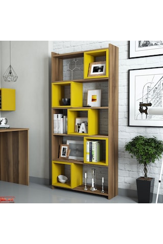 Variant Variant Box Kitaplık - Ceviz / Sarı