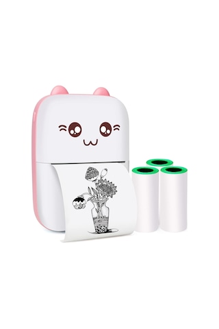 Cbtx Etiket Taşınabilir Termal Fotoğraf Yazıcısı Öğrenci Mini Yazıcı Mavi