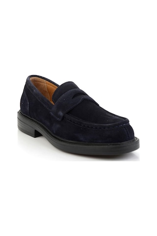 Lacivert Hakiki Deri Erkek Loafer Ayakkabı E01905003602 Lacivert