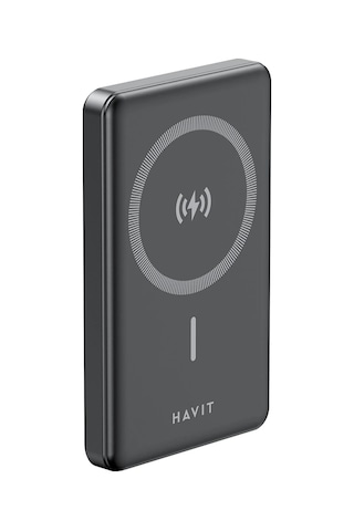 Havit PB5203 10000 mAh Ultra İnce 20 W Magsafe Manyetik Powerbank- Siyah