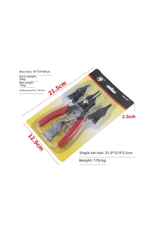 Aubyhe Dörtlü Kilitli Piston Pensi Seti - İç/harici Tırmık Açıcı, 90 -45 Açı Değiştirilebilir, Hafif Ve Taşınabilir Tamir Aracı