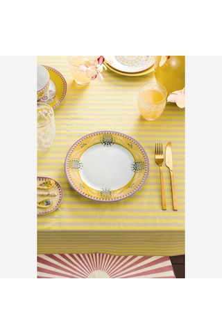 Sarı Porselen Kahvaltı Tabağı 23 Cm