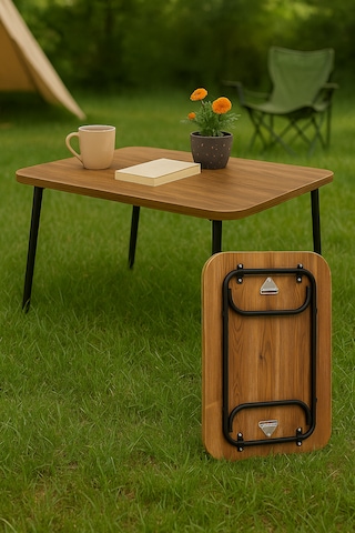Katlanabilir Kamp Masası Piknik Masası 50x80 - Çam Atlantik Çam Katlanabilir Kamp Masası Piknik Masası 50x80 - Çam Atlantik Çam