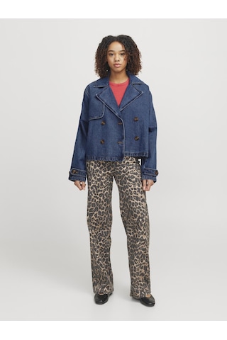 Jack & Jones Kadın Kısa Denim Trençkot - Carlie - 12269054 Medium Blue Denim Çok Renkli